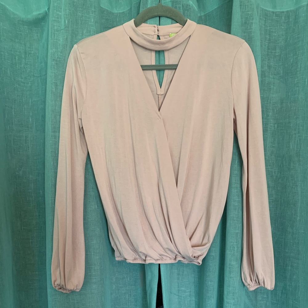 Blush pink blouse